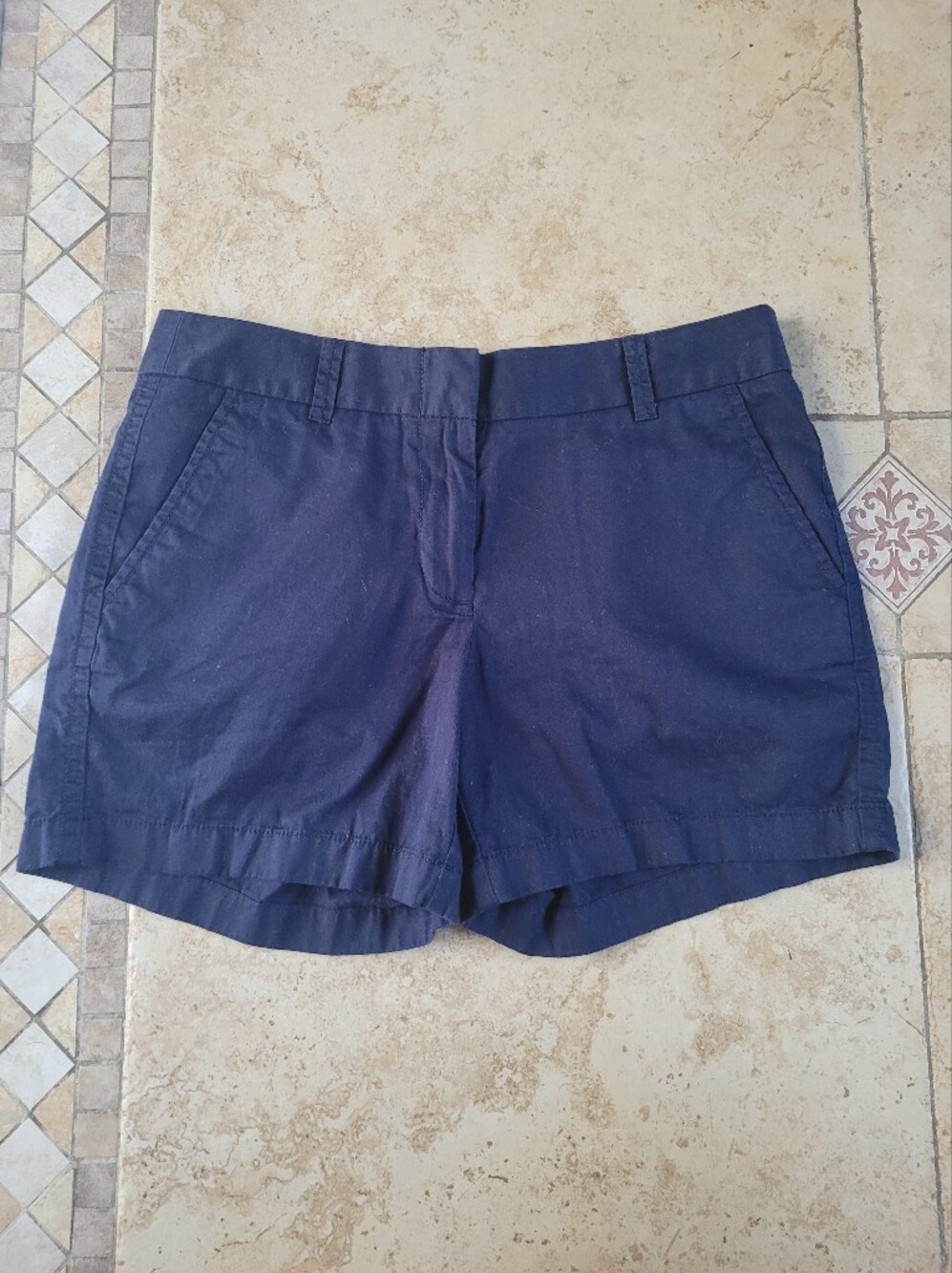 J. Crew Navy Cotton Chino Shorts